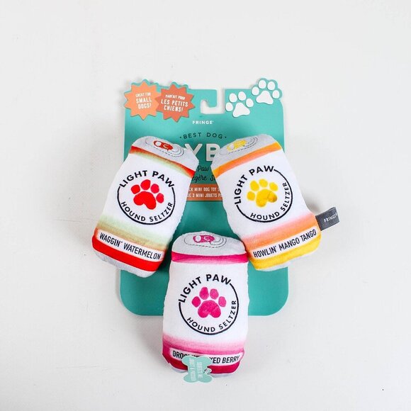 Pet Shop by Fringe Studio Light Paw Cans Small Dog Squeaky Dog Toys - NEW - Picture 1 of 6